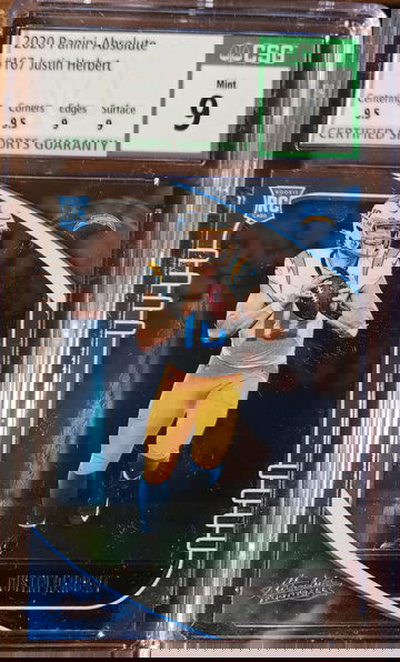 2020 Panini Absolute Justin Herbert RC #167 CSG 9