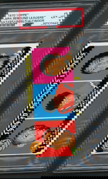 1970 Topps NBA Rebound Leaders Hayes/Unseld/Alcindor #5 PSA 6 [BK-3A.2]