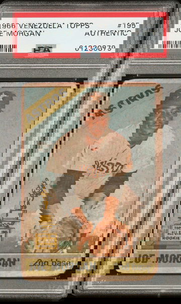 1966 Venezuela Baseball #195 Joe Morgan PSA A