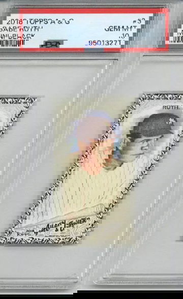 2018 TOPPS ALLEN & GINTER MINI BLACK #3 BABE RUTH YANKEES PSA 10 LOW POP