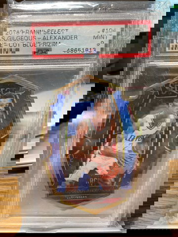 2018 Shai Gilgeous Alexander Panini Select Premier Blue Prizm Die-Cut / 249 PSA 9