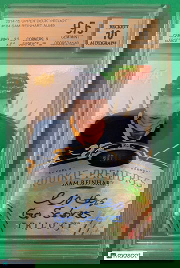 SAM REINHART BGS 9.5 2014 UPPER DECK TRILOGY LEVEL 3 AUTOGRAPHED ROOKIE RC #/49