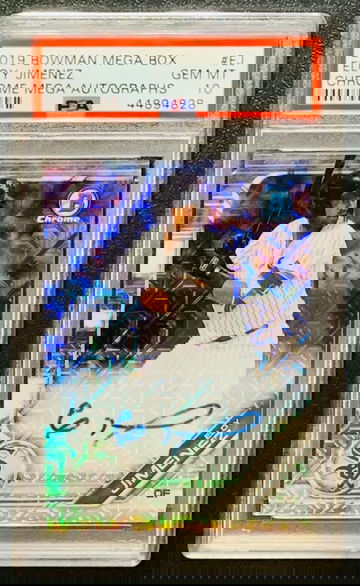 2019 Bowman Mega Box Eloy Jimenez Mega RC Auto PSA 10 POP 36