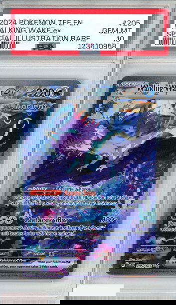 2024 POKEMON TEMPORAL FORCES WALKING WAKE EX #205 SPECIAL ILLUSTR RARE PSA 10