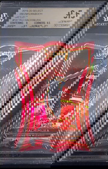 2019-20 Select Prizms Maroon Die-Cut /175 Rui Hachimura BGS 9.5 Gem-Mint