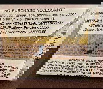 1987 Topps Bo Jackson #170 Cello Pack