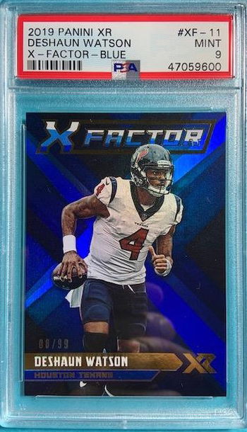 2019 Panini XR Blue 65/199 Deshaun Watson #24 PSA 9 MINT POP 1/1