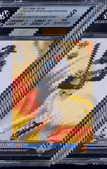 2013 BBM Japan #F02B Shohei Ohtani Gold Rookie RC /200 BGS 9 Mint