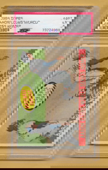 1959 Topps Aaron Clubs WS Homer PSA 5