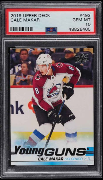 2019 Upper Deck Cale Makar RC Rookie #493 PSA 10 Colorado Avalanche