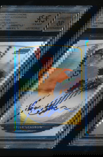 2013 Bowman Chrome Tyler Glasnow Refractor Auto /500, BGS 9.5 w 10 Centering, Auto