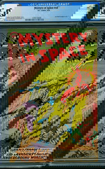 Mystery in Space #54 (1959) CGC 6.0 -- O/w to white; 2nd Adam Strange in title