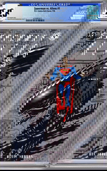 SUPERMAN vs ALIENS #1 CGC 9.8 DAN JURGENS XOVER STORY COVER & ART DARK HORSE 1995