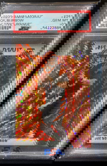 2020 Panini Mosaic Reactive Orange #261 Joe Burrow Rookie PSA 10 GEM MINT