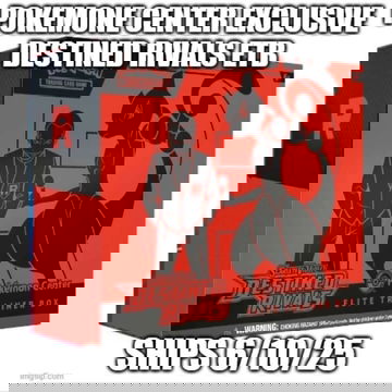 Pokemon Center Exclusive Destined Rivals Elite Trainer Box