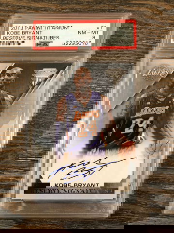 2013-14 Titanium Kobe Bryant Reserve Signatures /49 PSA 8 on card auto 