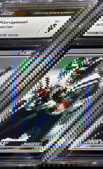 1990 Score Supplemental ROOKIE Junior Seau CSG 9 MINT HOFer