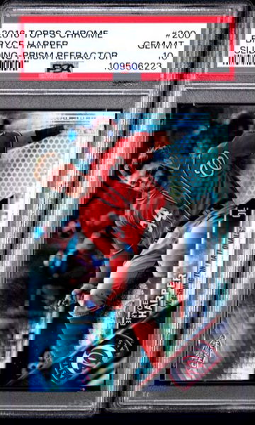 2016 Topps Chrome Bryce Harper Prism Parallel Sliding PSA 10