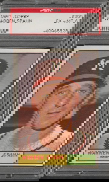 1961 Topps Warren Spahn PSA 6