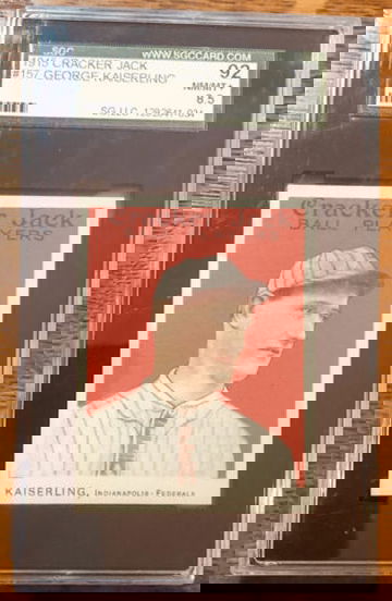 1915 Cracker Jack #157 George Kaiserling SGC 92 8.5 NrMt Mt plus