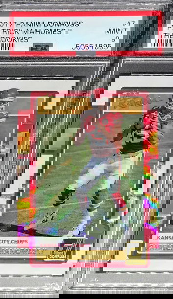 Patrick Mahomes 2017 Donruss The Rookies RC PSA 9 Mint