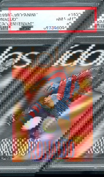 1998-1999 Panini Barca Centenari Idolos Ronaldo #153 PSA 8 Barcelona