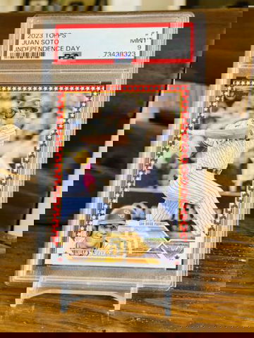 JUAN SOTO /76 Independence Day #1 PSA 9 2023 SSP Topps Parallel Variation