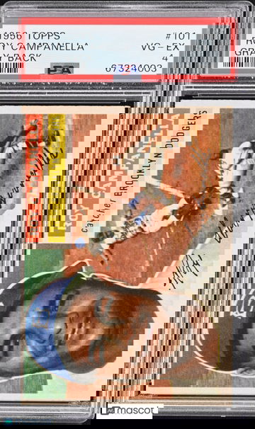 1956 Topps Baseball Roy Campanella #101 PSA 4Gray Back