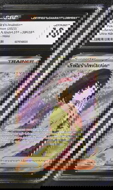 2023 Pokémon Scarlet & Violet 151 Full Art Trainer Erika #196/165 Holo CGC 10