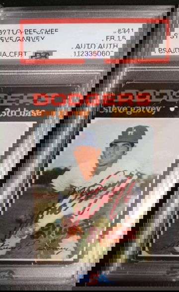 1971 o-pee-chee #341 Steve Garvey RC PSA 1.5 Authentic Auto 