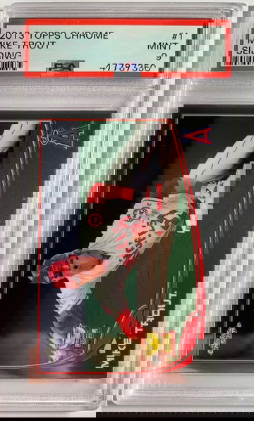 2013 Topps Chrome Mike Trout Sliding #1 PSA 9