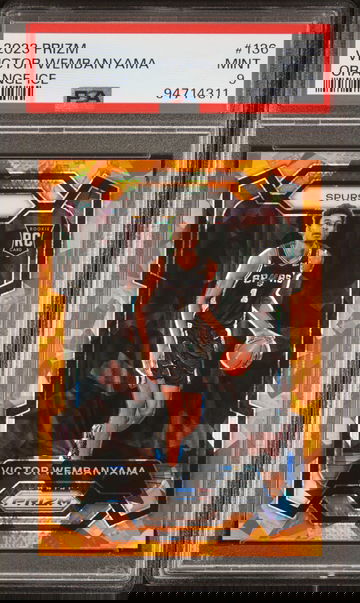 2023 Panini Prizm Victor Wembanyama Orange Ice PSA 9