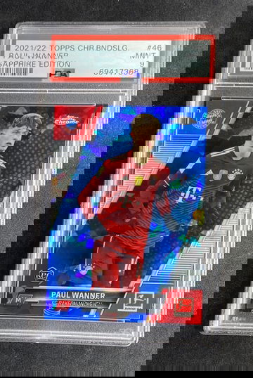 2021 Topps Chrome Bundesliga Sapphire Edition 46 Paul Wanner PSA 9