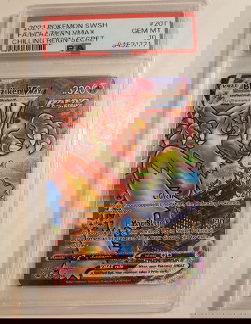 2021 Pokemon SWSH BLAZIKEN VMax #201 Chilling Reign PSA 10