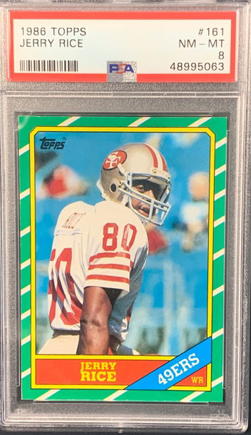 1986 Topps Jerry Rice PSA 8