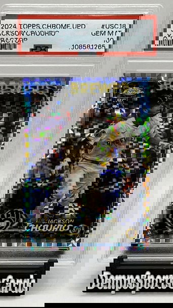2024 Topps Chrome Update Jackson Chourio RC Xfractor #USC18 PSA 10 Brewers RC