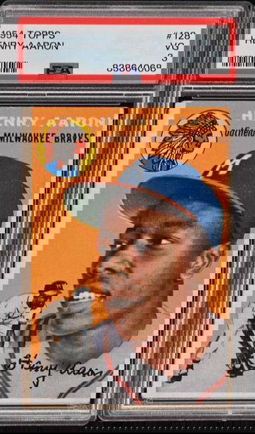 1954 Hank Aaron Topps Rookie card in very good condition PSA 3