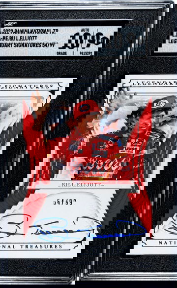 2022 Panini National Treasures Legendary Signatures Bill Elliott #LS-BE /99 SGC 9 Auto 10