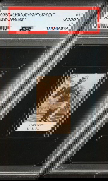 1936 Alfa Olymp-Skylt Jesse Owens #1 Track & Field Olympics HOF PSA 2