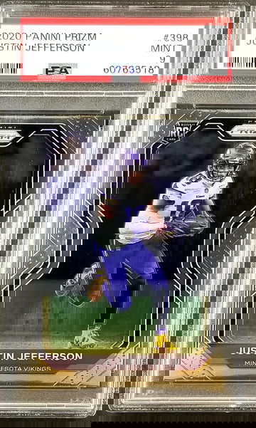 2020 Panini Prizm Justin Jefferson PSA 9 Mint Rookie Card RC