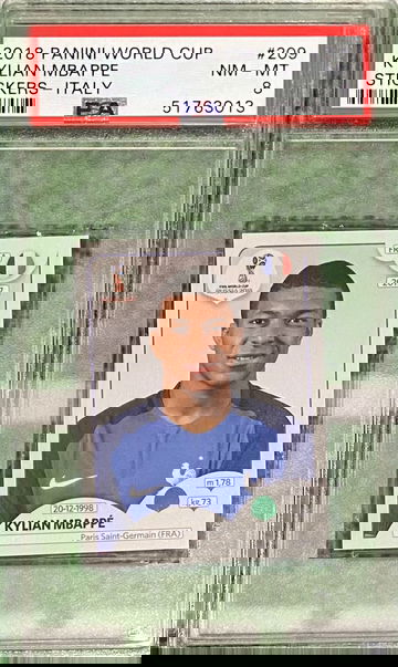 2018 Panini World Cup Kylian Mbappe PSA 8