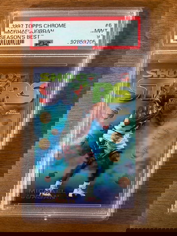 1997 Topps Chrome Season's Best Insert SP Michael Jordan #6 PSA 9