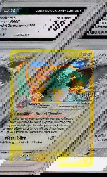 2006 POKEMON EX CRYSTAL GAURDIANS REV HOLO CHARIZARD #4 CGC 10