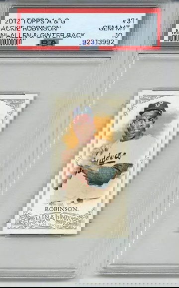 2012 TOPPS ALLEN & GINTER MINI A & G BACK JACKIE ROBINSON CARD PSA 10 LOW POP