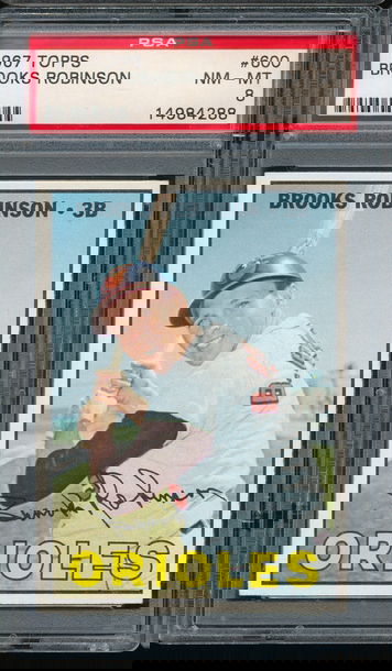 1967 Topps Brooks Robinson #600 Hi# PSA 8