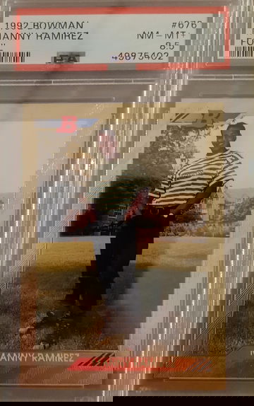 1992 Manny Ramirez Bowman Foil rc Psa 8.5