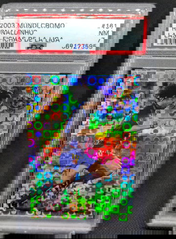 2003 Mundicromo Las Fichas De La Liga El Crack #161 Ronaldinho PSA 7