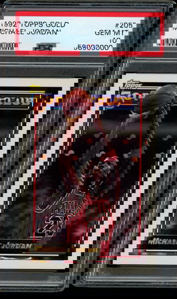 1992 Topps Gold #205 Michael Jordan “50 Point Club” PSA 10 Gem Mint