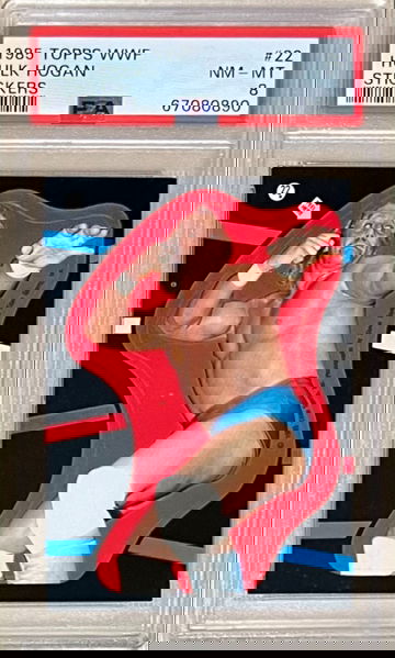 1985 Topps WWF Stickers #22 Hulk Hogan PSA 8