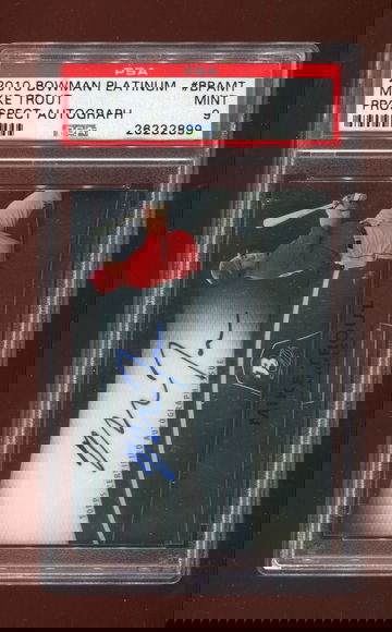 2010 Bowman Platinum Autograph BPAMT Mike Trout PSA 9 MINT